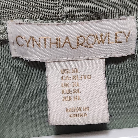 Cynthia Rowley Cowl Neck Sweatshirt Sage Green Soft Women's Size XL - Picture 6 of 12
